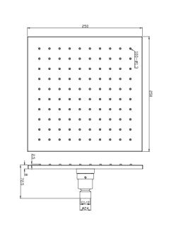 Верхний душ Omnires Slimline Air 25см хром WGA225CR